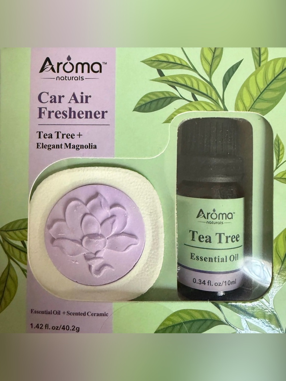 Tea Tree Car Air Freshener - Lavender Ceramic